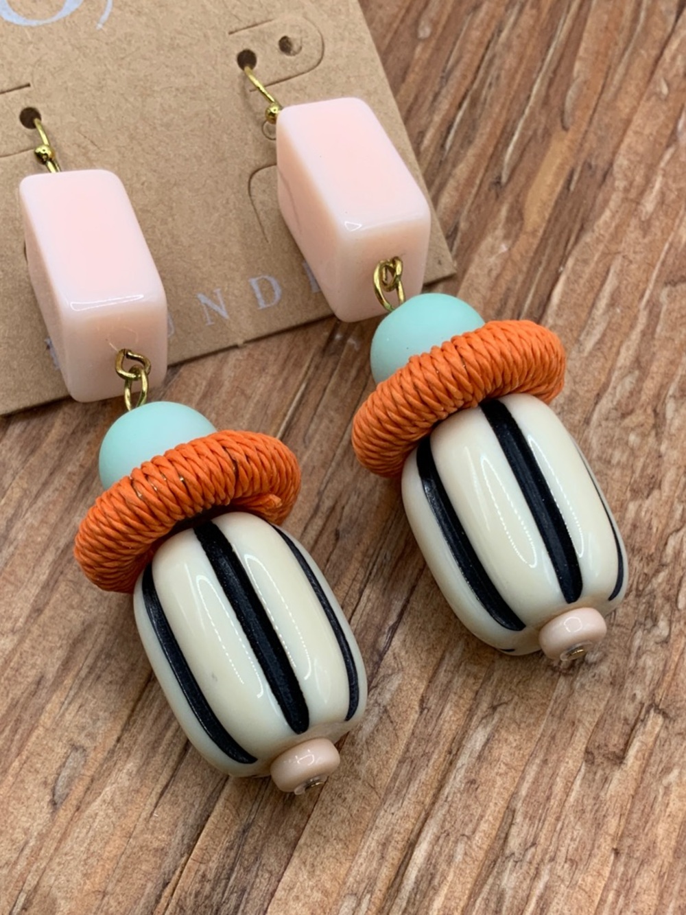 Plunder Design "Millie Fun" Multi Beaded Drop Dangle Earrings